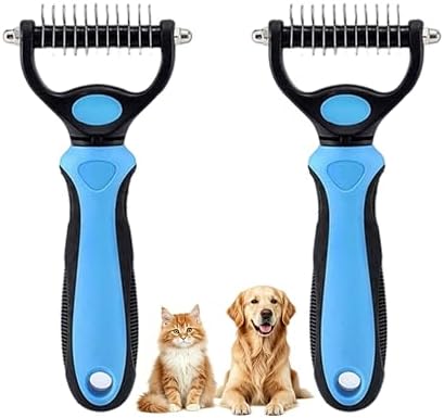 Dematting Comb for Dogs and Cats, Undercoat Rake Pet Brush for Long Hair by Unknown