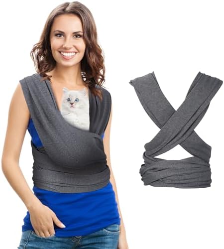 Dog Sling Carriers, Cat Wrap Carrier Chest, Front Facing Dog Sling, Hands Free by Clysee