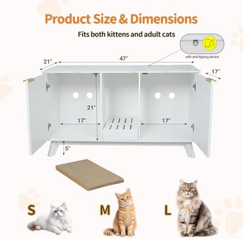 Double Cat Litter Box Enclosure - Image 2
