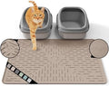 OHMO Large Cat Litter Mat, 31.5x23.6 Silicone Trapping Mat Beige by OHMO