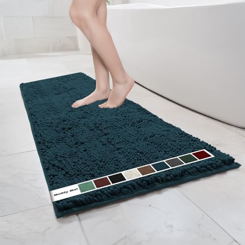 Muddy Mat Chenille Bathroom Rugs Quick Dry Microfiber Mats Non Slip Washable by MuddyMat%C2%AE