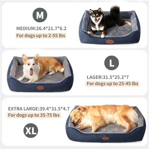 Tidore Orthopedic Dog Bed Medium Size Dog, Durable Egg Crate Foam Sofa Dog Bed - Image 3