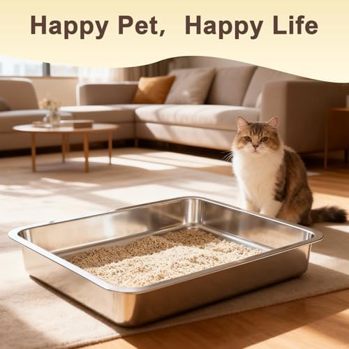 Low Entry Stainless Steel Cat Litter Box - Image 7