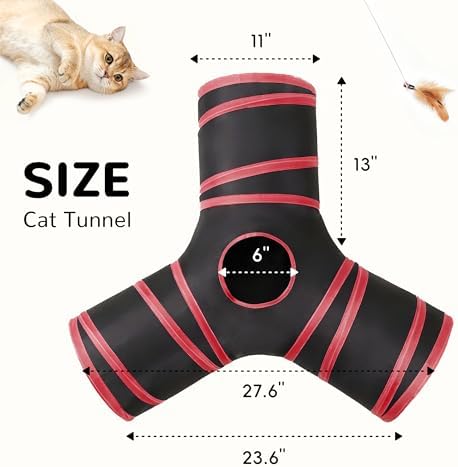 Tempcore Cat Tunnel, 3-Way Collapsible Toy - Image 2