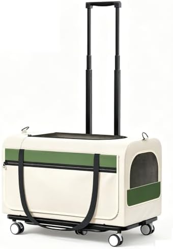 Double Decker Rolling Cat Carrier Large Wheeled Pet Carrier by Unknown