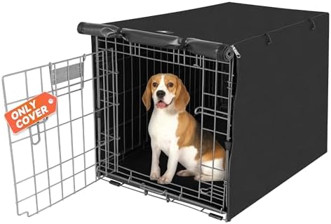 X-ZONE PET Dog Crate Cover Waterproof Kennel Cover, 36 in Black by X-ZONEPET