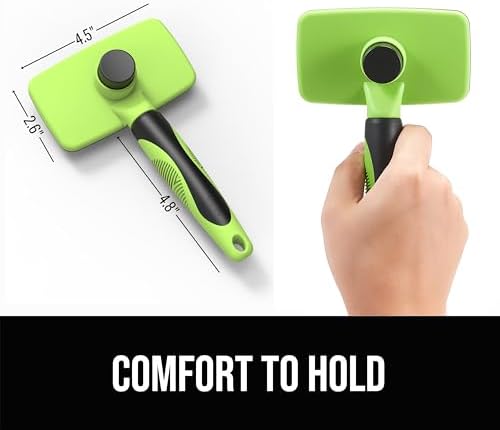 Self-Cleaning Slicker Brush for Dogs and Cats, Pet Grooming Brush for Shedding - Image 2