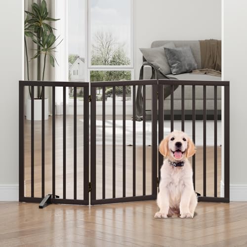 Dog Gates for Doorways, Tall Dog Gate Indoor, Foldable Pet Gates for Doorways by Algherohein