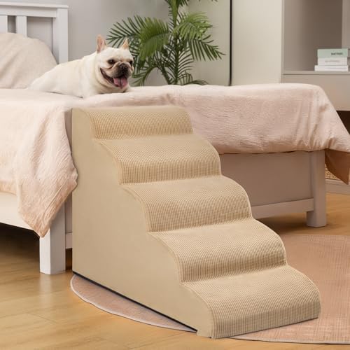 Aodisman Dog Stairs for High Bed, 5-Step Pet Ramp for Small Dogs and Cats - Image 4
