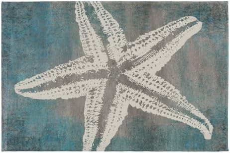 Giwawa Vintage Starfish Bath Rug Coastal Beachy Nautical Bathtub Mat Extra Soft by Giwawa