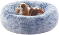 30 inches Faux Fur Fluffy Donut Dog Bed by BedStillLoveStill