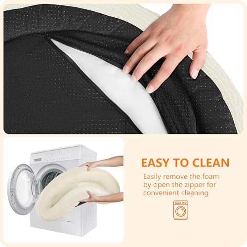 Dwanton Orthopedic Medium Dount Dog Bed, Egg-Crate Foam Round Dog Sofa - Image 4