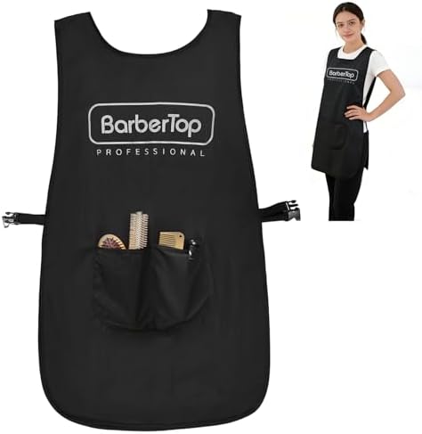 Hairstylist Aprons for Women / Men, Wide-Strap Salon Apron by WelcometoBarberTop