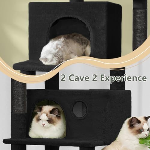 68 Inches Multi-Level Large and Tall Cat Tree Tower - Image 5