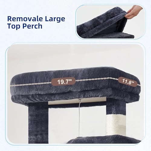 Gitelsnour Tall Cat Tree Tower for for Multiple Cats, Large Condo - Image 3