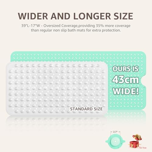 OTHWAY Bath Mat for Tub Non Slip: 39" X 17" Long Bathtub Mat - Image 5