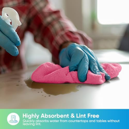 HOMEXCEL 24PK Microfiber Cleaning Cloth, Cleaning Rag - Image 4