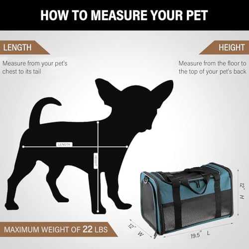 Cat Carrier - Portable Foldable Dog Pet Carrier, Soft-Sided Pet Bag up to 22 Lbs - Image 2