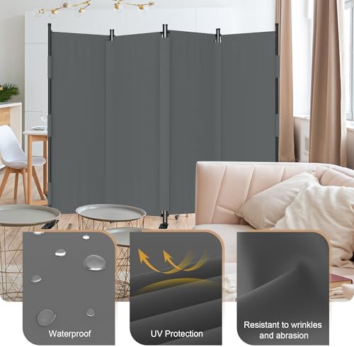 Room Divider, 4 Panel Upgraded 88” Folding Screen Highly Secretive - Image 3