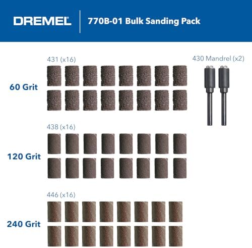 Dremel 770B-01 1/4 in. 60, 120 & 240 Grit Sanding Band Variety Kit - Image 3