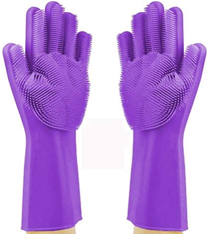 Silicone Dishwashing Gloves, Pet Grooming Rubber Scrubbing - Image 2