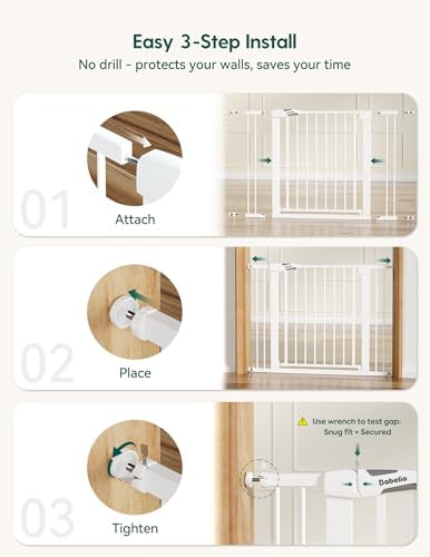 Babelio 29-55" Extra Wide Baby Gate, PressGuard P7 - Image 4