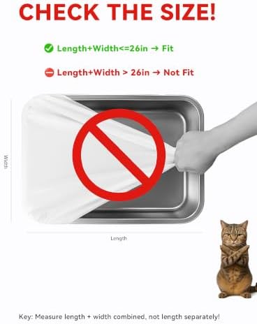 30 Count 26"x11.8" Cat Litter Box Bags Liners - Image 5