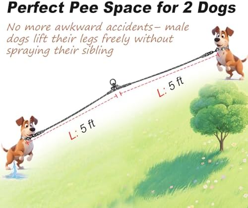 5 FT Double Dog Leash Coupler, Extension Rope - Image 3