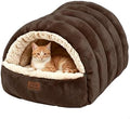 Covered Cat Bed Cave for Indoor Cats, 2-in-1 Enclosed Pet Bed for Kittens by Unknown