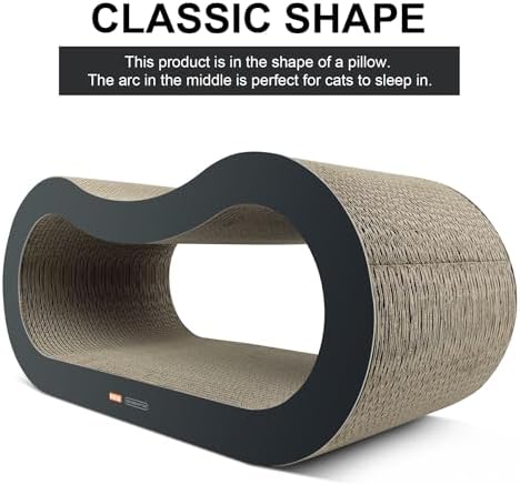TTCAT Cat Scratching Pad, 2 in 1 Corrugated Cardboard Cat Scratcher Lounge - Image 6