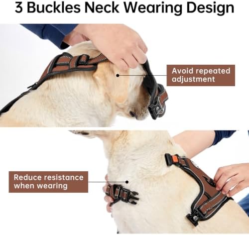 IVY&LANE No Pull Dog Harness for Large Dogs, Reflective Dog Vest Harness - Image 3