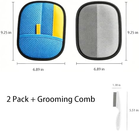SHIAWASENA Pet Hair Remover Gloves, 2 Pack Electrostatic Deshedding Mitt - Image 4
