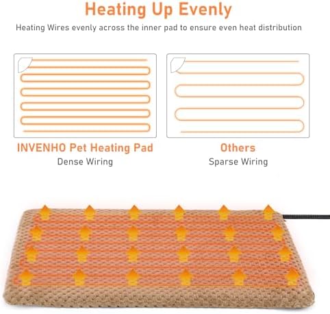 INVENHO Extra Large Pet Heating Pad, Adjustable Temperature Waterproof Dog Cat - Image 2