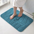 Flamingo P Dark Teal Bath Mat 24x36 Quick Dry Washable Soft Memory Foam by FlamingoP