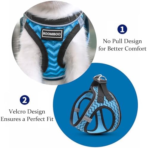 Dog Harness with Leash Set, Step-in Adjustable Puppy Pet Vest, Cranberry XXS - Image 3