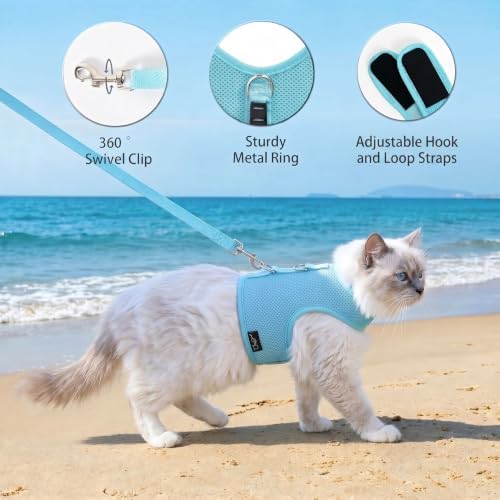 Cat Harness and Leash Set for Walking Escape Proof, Extra Large - Image 6