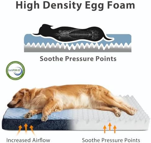 JOEJOY Orthopedic Medium Dog Bed, Washable Dog Crate Bed Medium Sized - Image 3