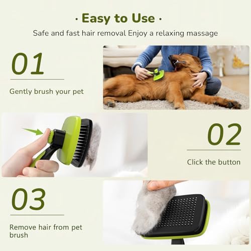 Pecute Skin Friendly Self-Cleaning Slicker Brush - Image 6