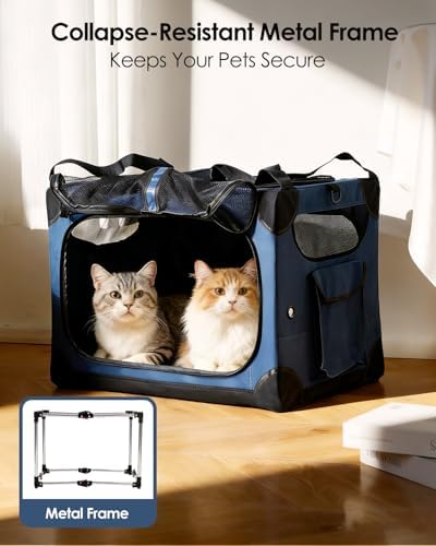 Extra Large 2-Cat Foldable Pet Travel Carrier - Image 2