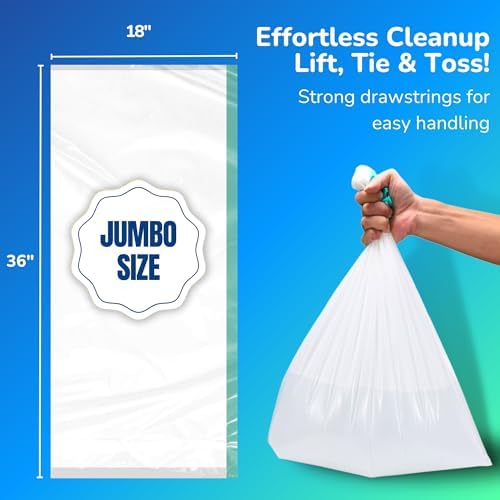 Pet N Pet Cat Litter Box Liners, Drawstring Bags Jumbo 36x18 Fit - Image 4