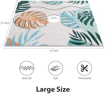 Square Shower Mat, Yonala 27 x 27 Inch Stylish Non Slip Shower Mats - Image 2