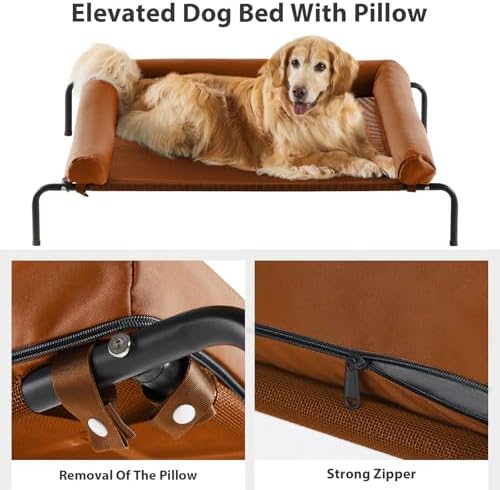 RRPETHOME Large Elevated Cooling Cot, Portable Outdoor Raised Dog Bed - Image 4
