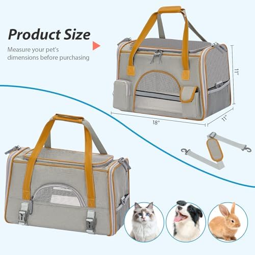 Pesen Soft Cat Carrier, Holds Pets Up to 16 lbs - Image 2