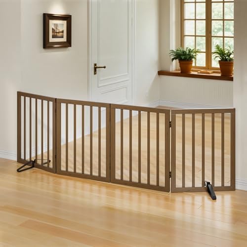Dog Gate for Stairs, Foldable Dog Gate for Indoor Doorways House, Freestanding - Image 2