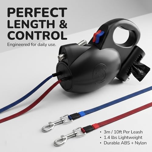 360° Tangle-Free Strong Dual Retractable Dogs Leash - Image 6
