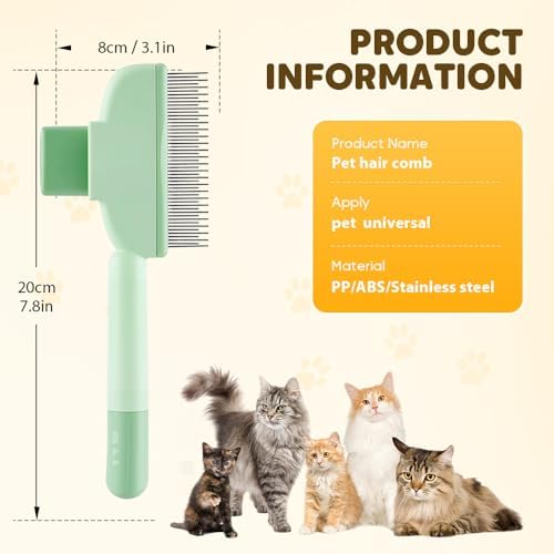 2-in-1 Pet Grooming Brush, Magic Pet Hair Remover Comb - Image 3