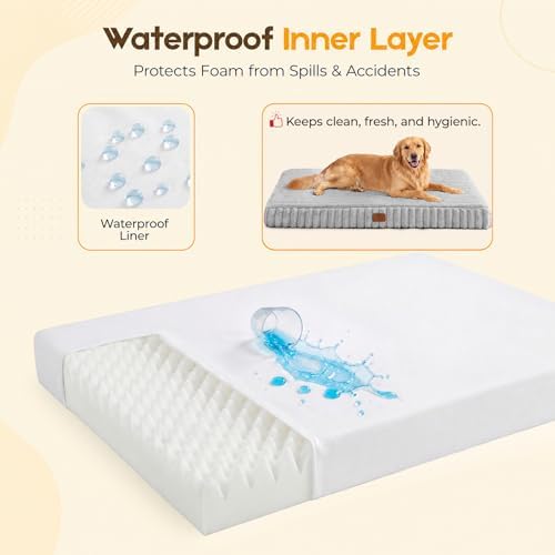 Orthopedic Dog Bed for XL Dog, Waterproof Washable Pet Bed for Crate - Image 5
