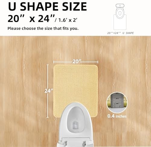 TYUU Toilet Rug, Thin Toilet Rugs U Shaped Washable Non Slip Absorbent Quick - Image 2