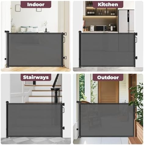 Retractable Baby Gate for Stairs & Doorways, Dog Gate Indoor Outdoor - Image 6