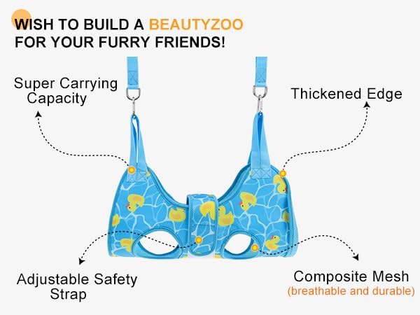 BEAUTYZOO Dog Grooming Hammock for Small Dogs/Cats, Nail Trim Restraint - Image 6